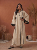 100% Washed Linen Abaya Kaftan - Store WF