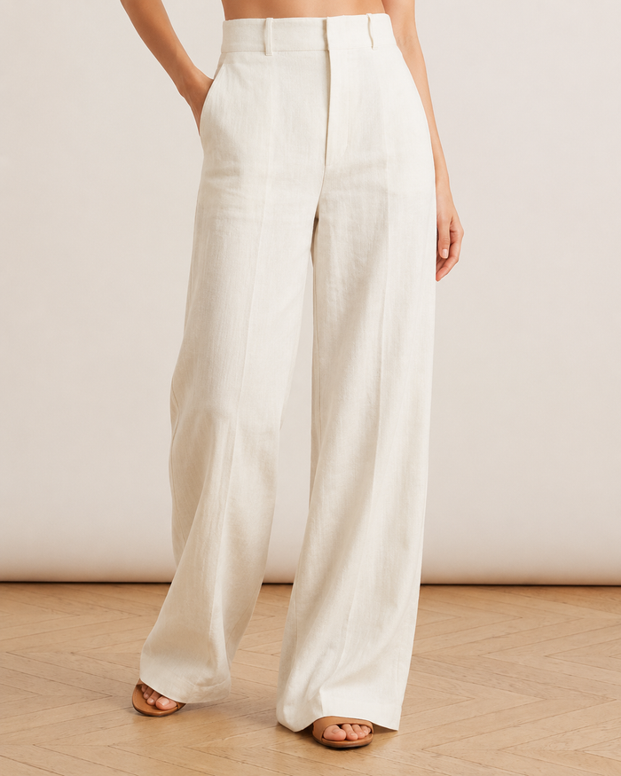 10/10 Ivory Linen Pants