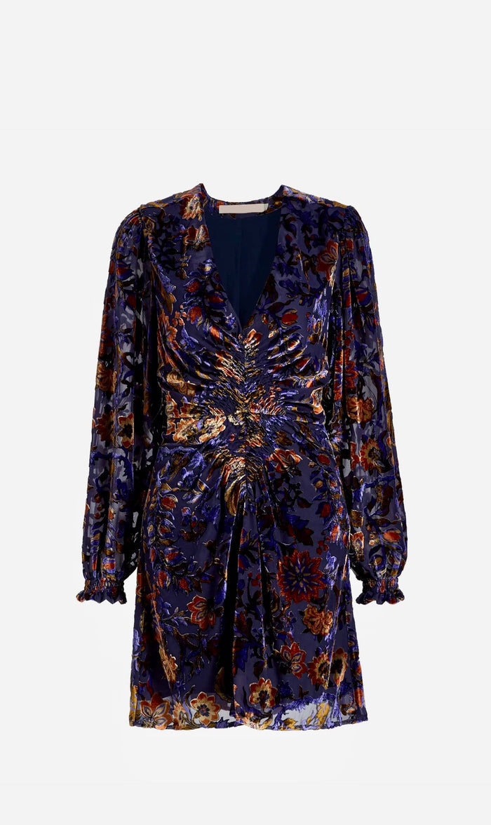 Ma2u18 Marie Oliver Velvet Floral Dress