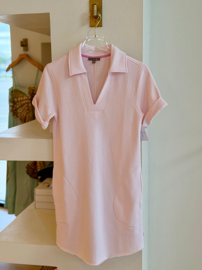 Lipa3296 Pink Polo Terry Dress