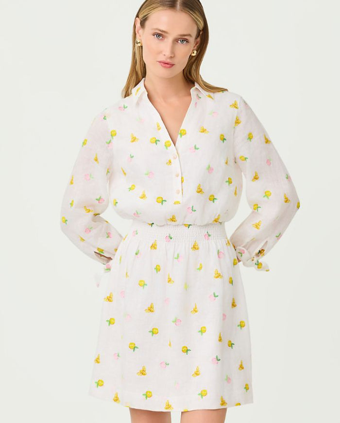 ABRALYNN LINEN SHIRTDRESS