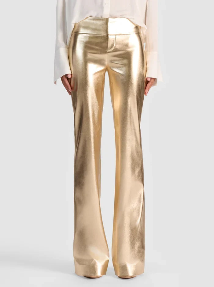 Alcc14120 Alice + Olivia Gold Bootcut Pants