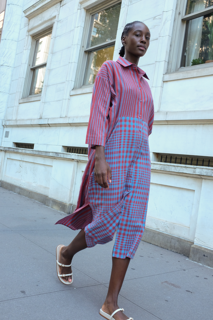 ALEXANDRA SHIRT DRESS | BEACON STRIPE X CHEX