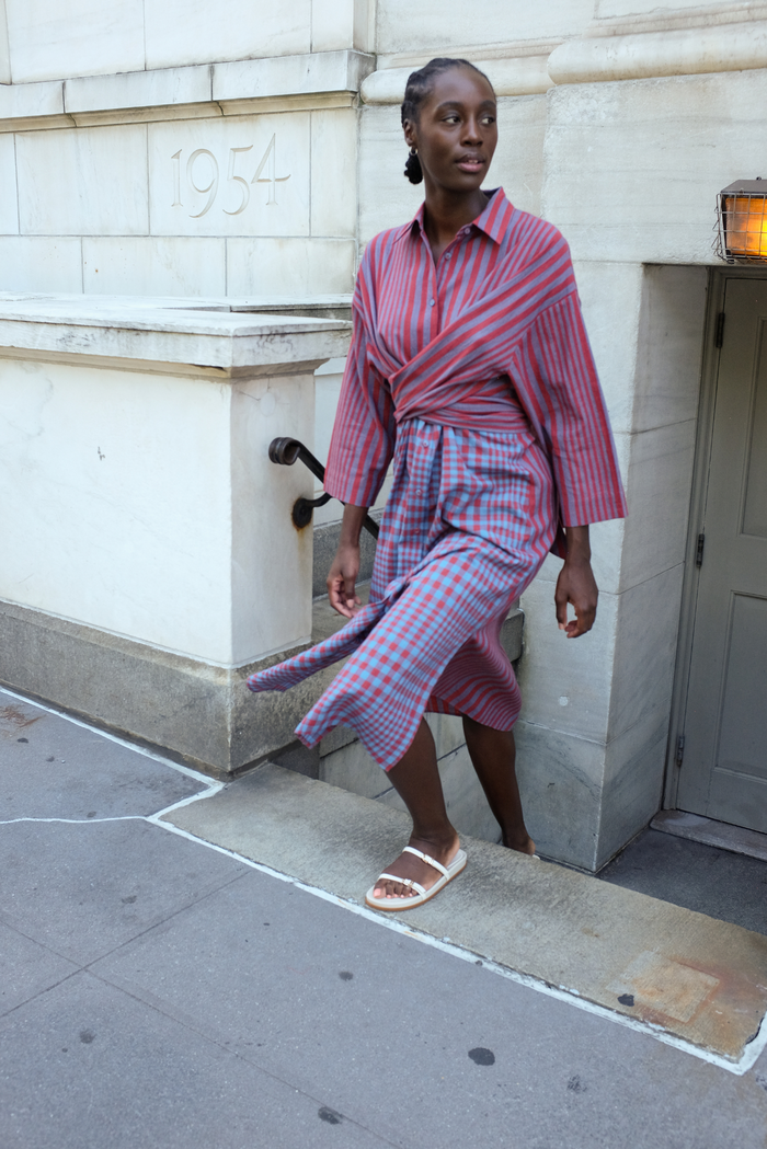 ALEXANDRA SHIRT DRESS | BEACON STRIPE X CHEX