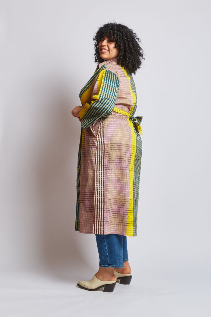 ALEXANDRA SHIRT DRESS | INK GRID
