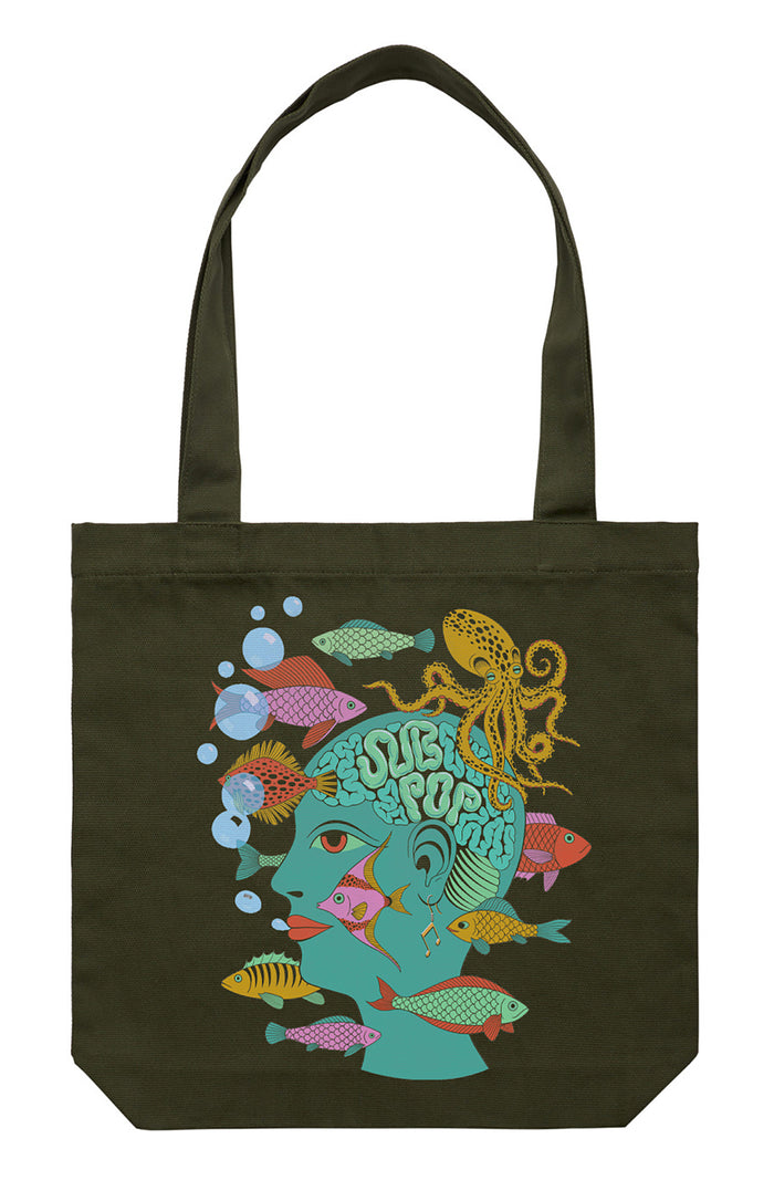 Aquatic Olive Tote