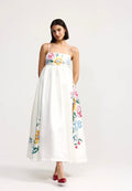 As12647 Floral Babydoll Maxi Dress