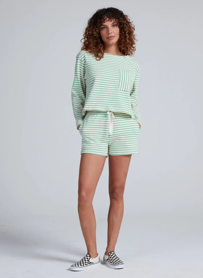 As812 Green Stripe Pullover