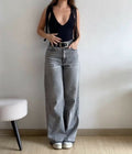 Ash Grey Straight Denim