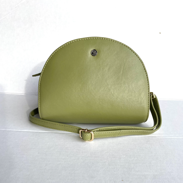 Baron - Leather Shell Shape Handbag (2562)Sage