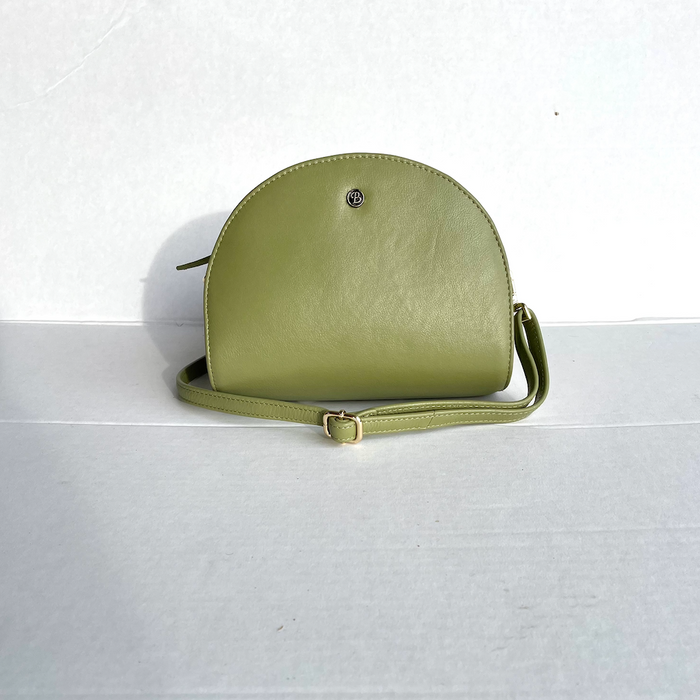Baron - Leather Shell Shape Handbag (2562)Sage