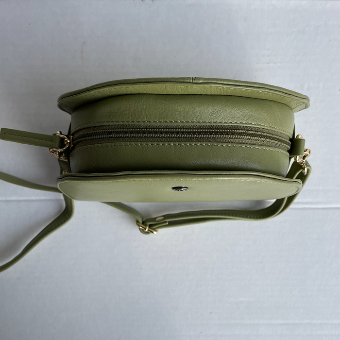 Baron - Leather Shell Shape Handbag (2562)Sage