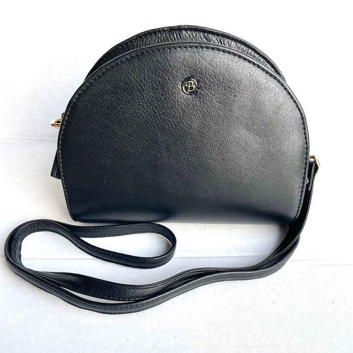 Baron - Leather Shell Shape Handbag (2562)Black