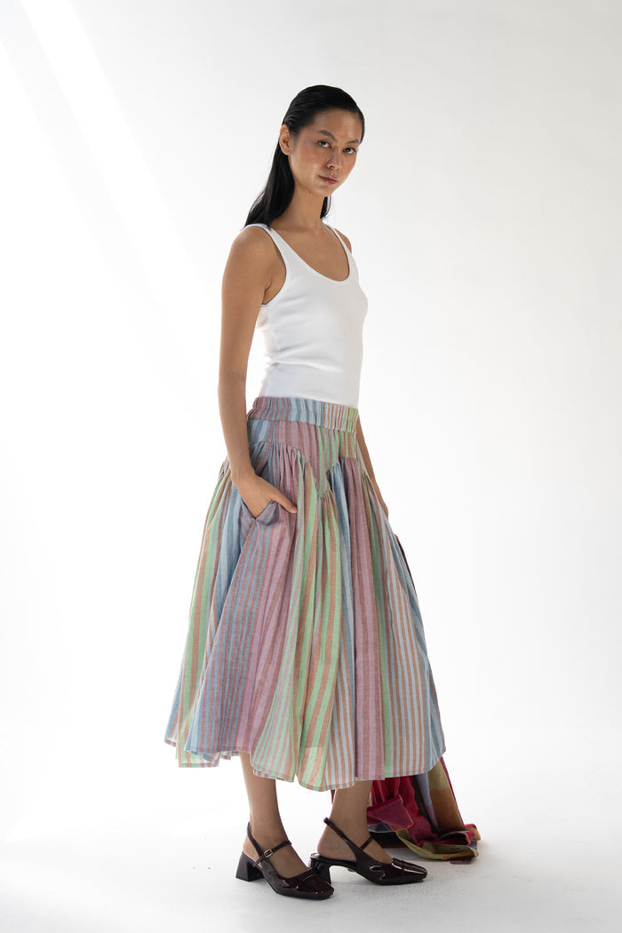 BELLA SKIRT | POSTCARD STRIPES