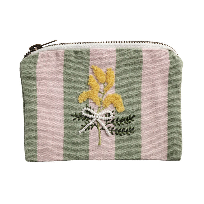 Bloom Floral Bead Zipper Pouch