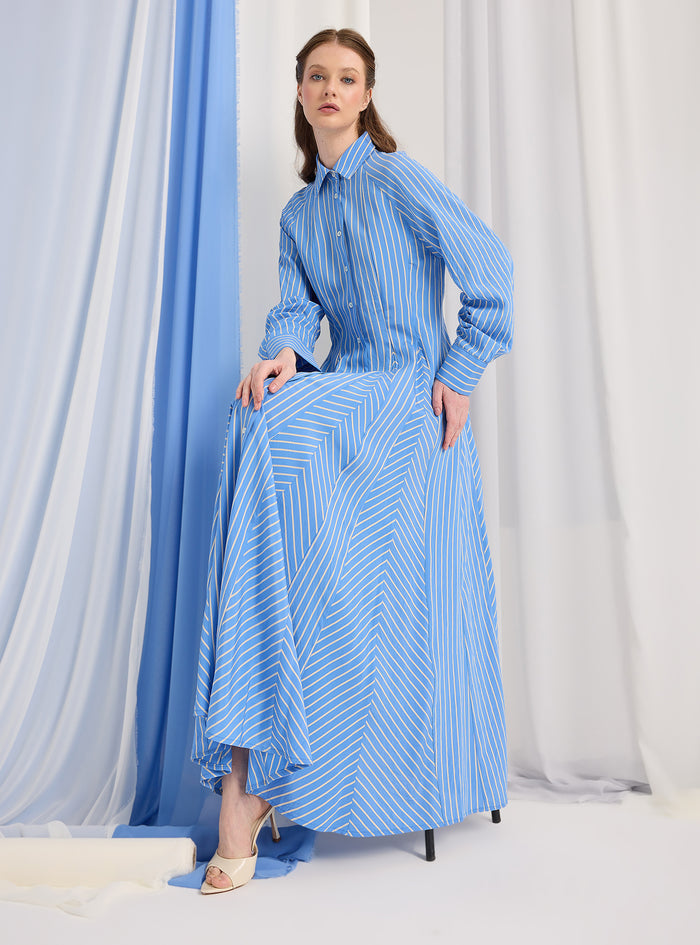 Blue Stripe Maxi Dress - Store WF