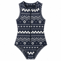 Body Maiô Para Surf Lycra Rhaya Manga Curta - Navajo