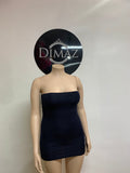 Bodycon Dress - Bandeau Mini Dress - Dimaz