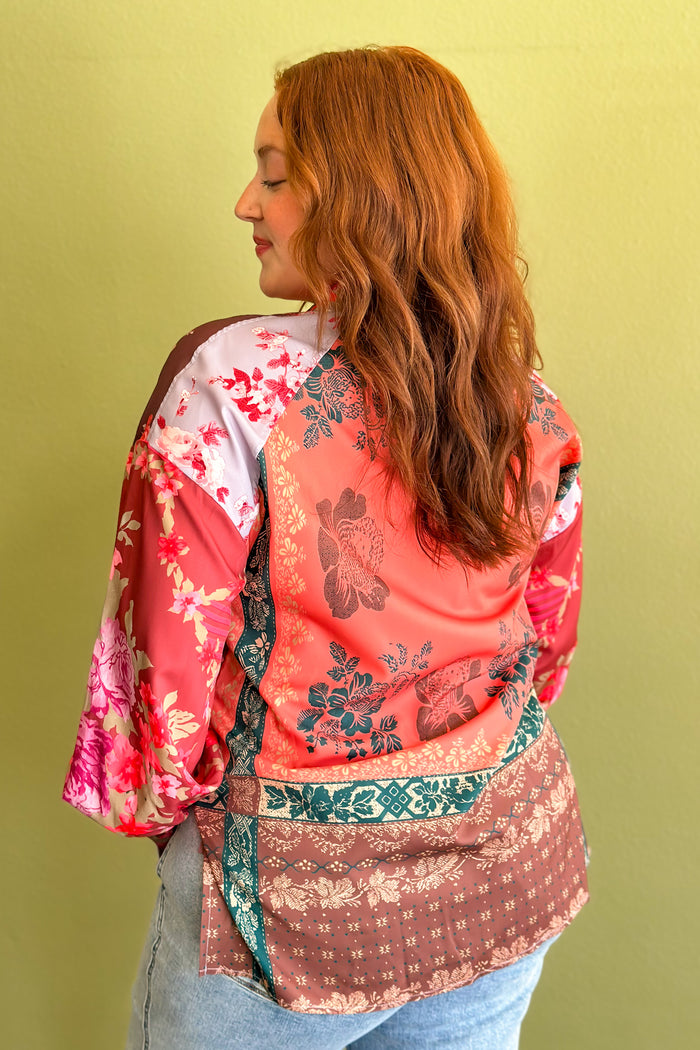 Boho Babe Mixed Print Blouse