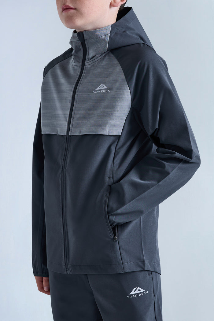 Boys Cloud 2.0 Woven Tracksuit - Iron Grey/Moon Grey