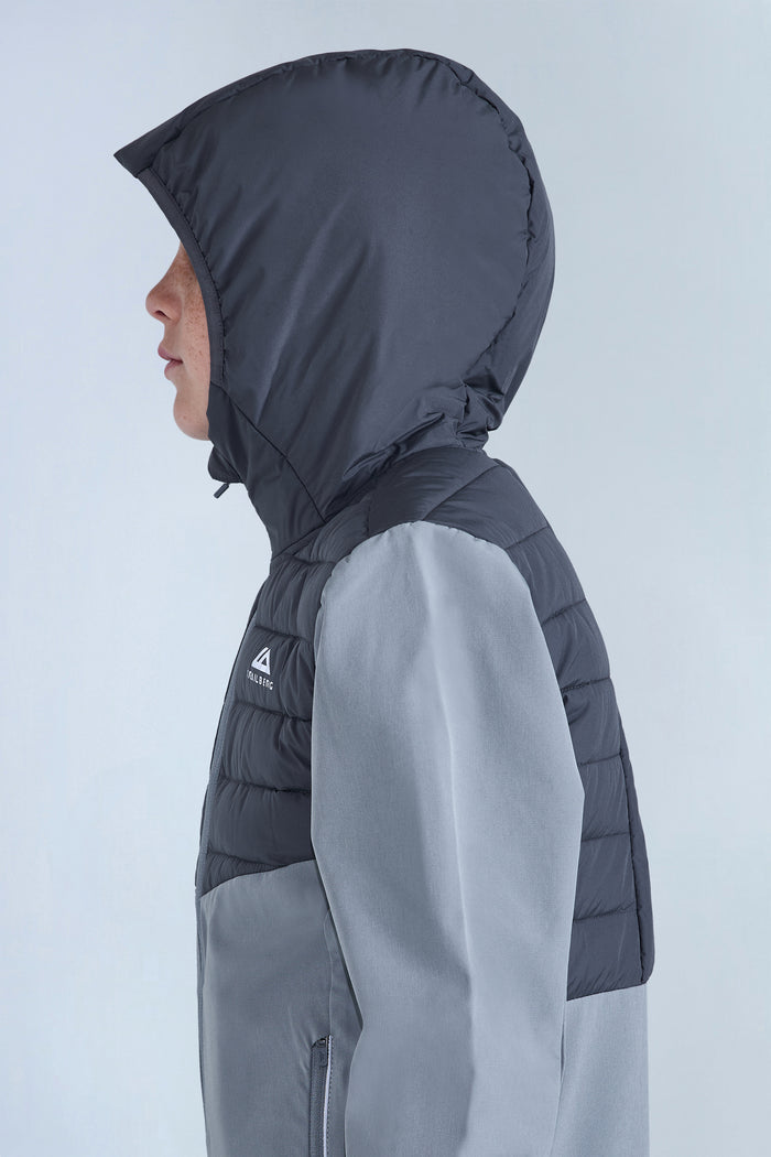Boys Dune Hybrid Tracksuit - Moon Grey/Iron Grey
