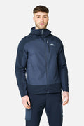 Caldera Grid Fleece Hood - Storm Blue/Deep Ocean