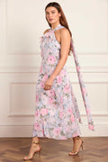 Camille's Garden Chiffon Halter-Neck Ankle Gown