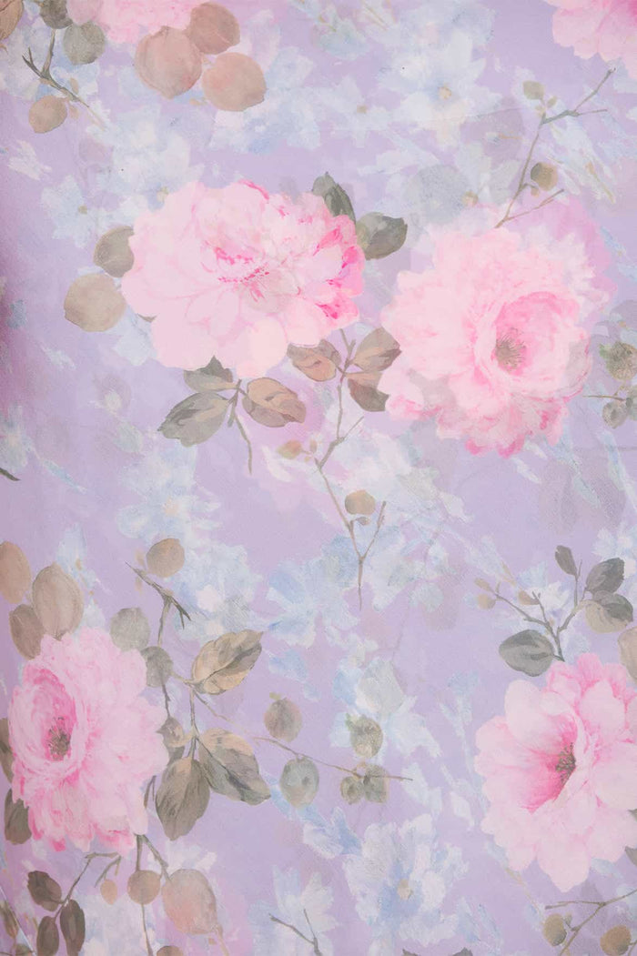 Camille's Garden Chiffon Halter-Neck Ankle Gown