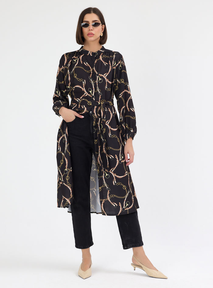 Chain print Shirt Tunic - Store WF