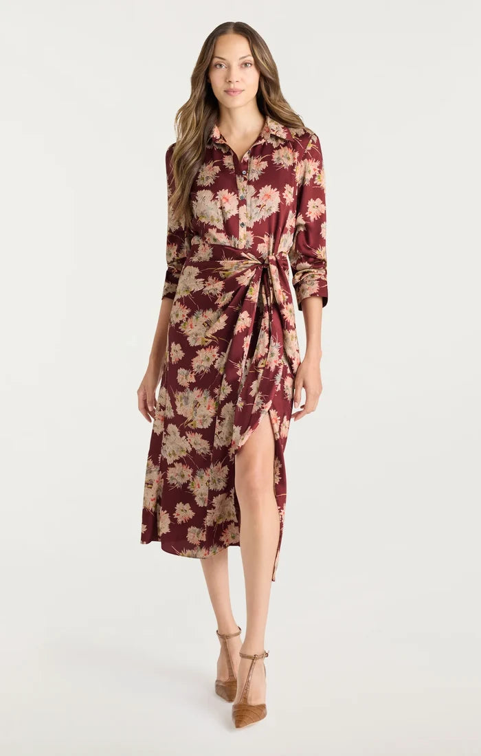 Ci0467 Cinq A Sept Bouquet Wrap Midi Dress