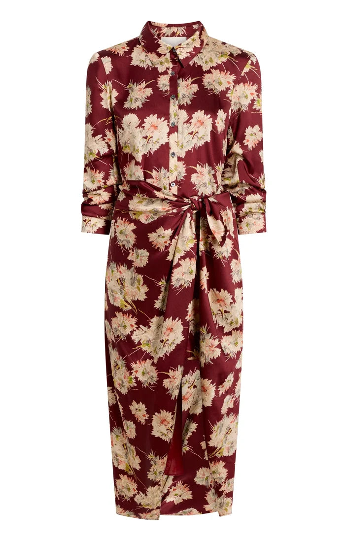 Ci0467 Cinq A Sept Bouquet Wrap Midi Dress