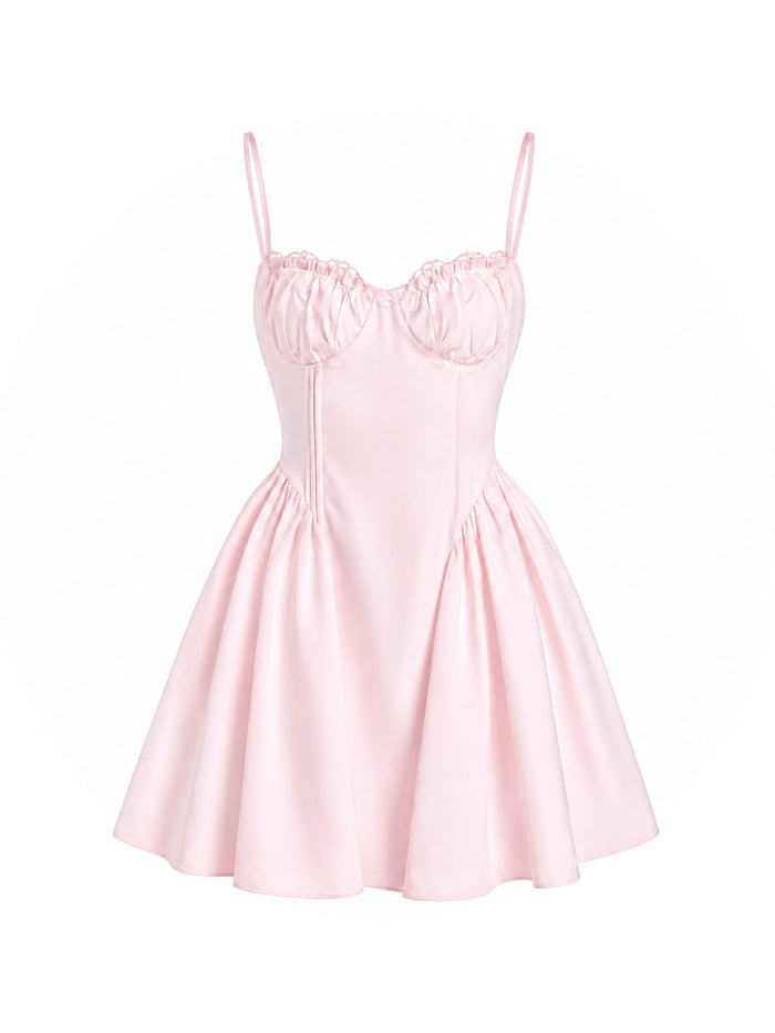 Cottage Mini Dress - Baby Pink