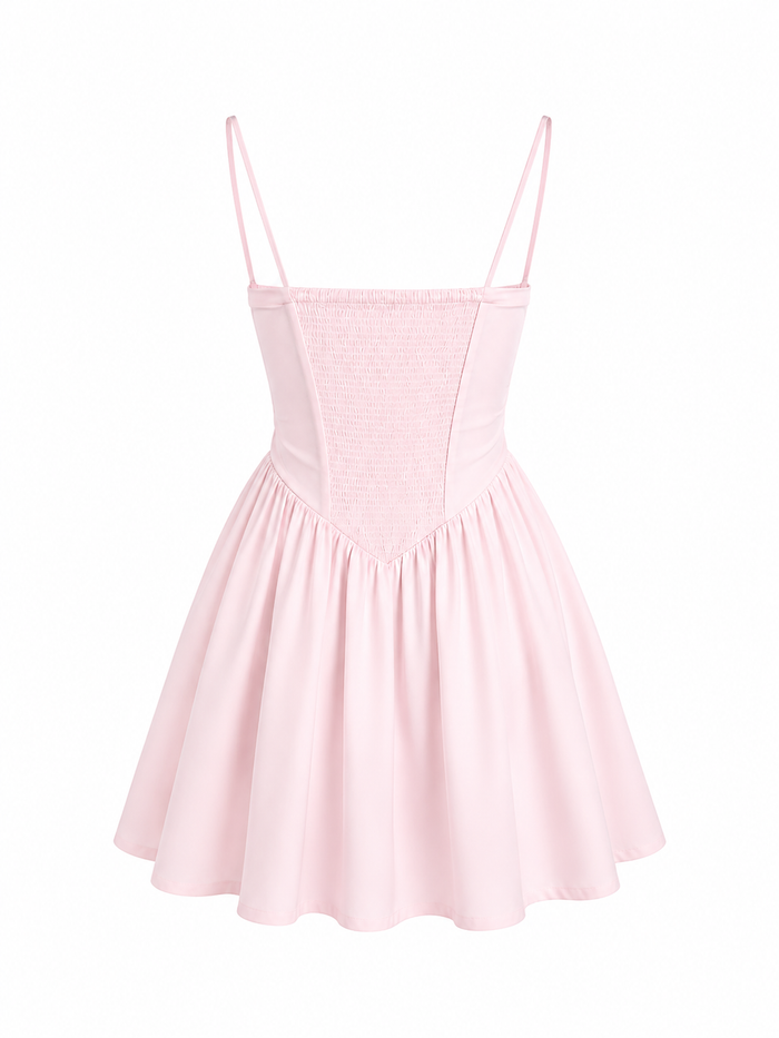 Cottage Mini Dress - Baby Pink