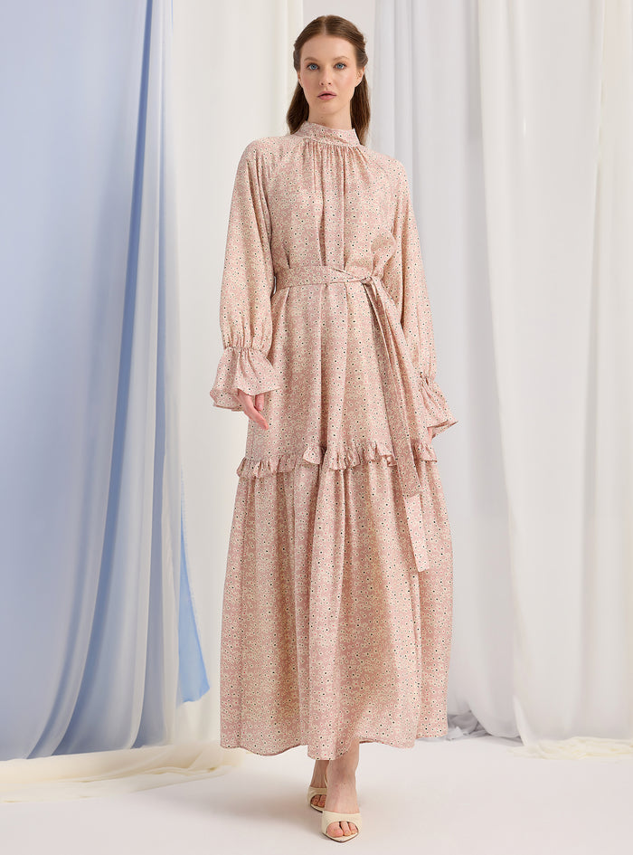 Daisy Printed Silk Touch Viscose Dress - Store WF