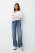 Dark Blue Straight Jeans