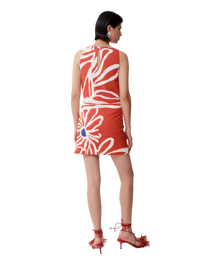 De2602 Flores Mini Skirt