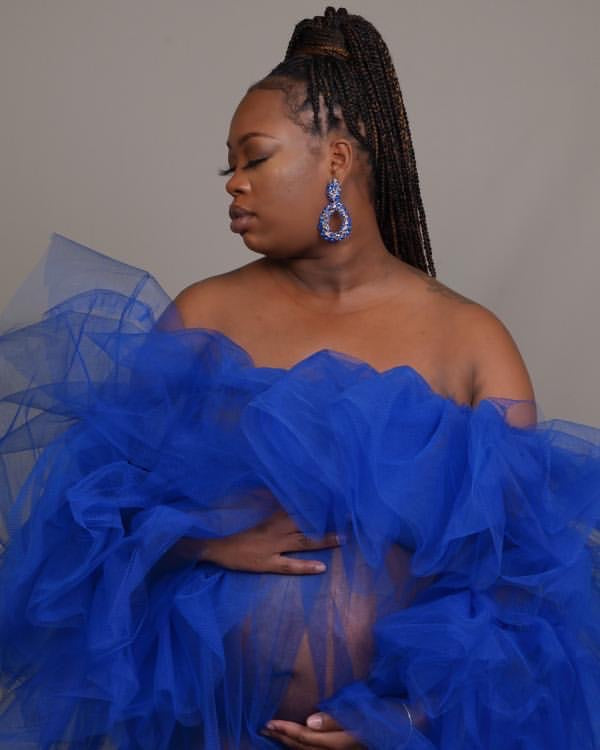 Deana Dress – Flowing Maternity Tulle Gown - Dimaz
