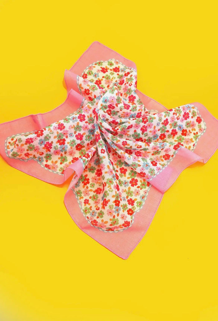 Ditsy Floral Print Bandana Scarf