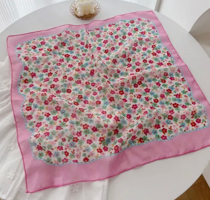 Ditsy Floral Print Bandana Scarf