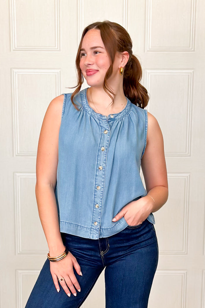 Dream On Denim Tank Top