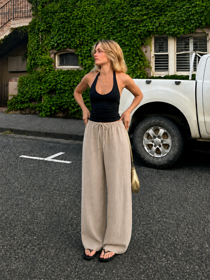Easy linen Pull On pants