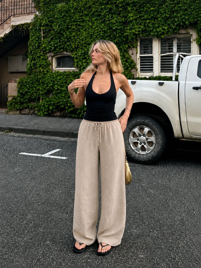 Easy linen Pull On pants