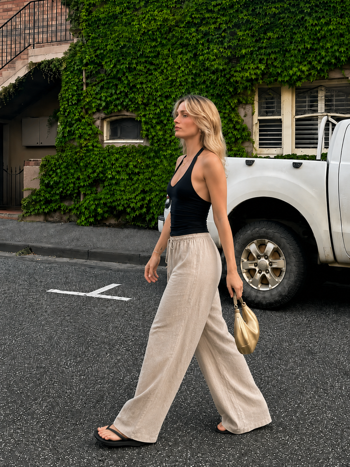Easy linen Pull On pants