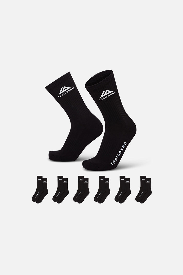 Edgebound 6 Pack Sock - Black