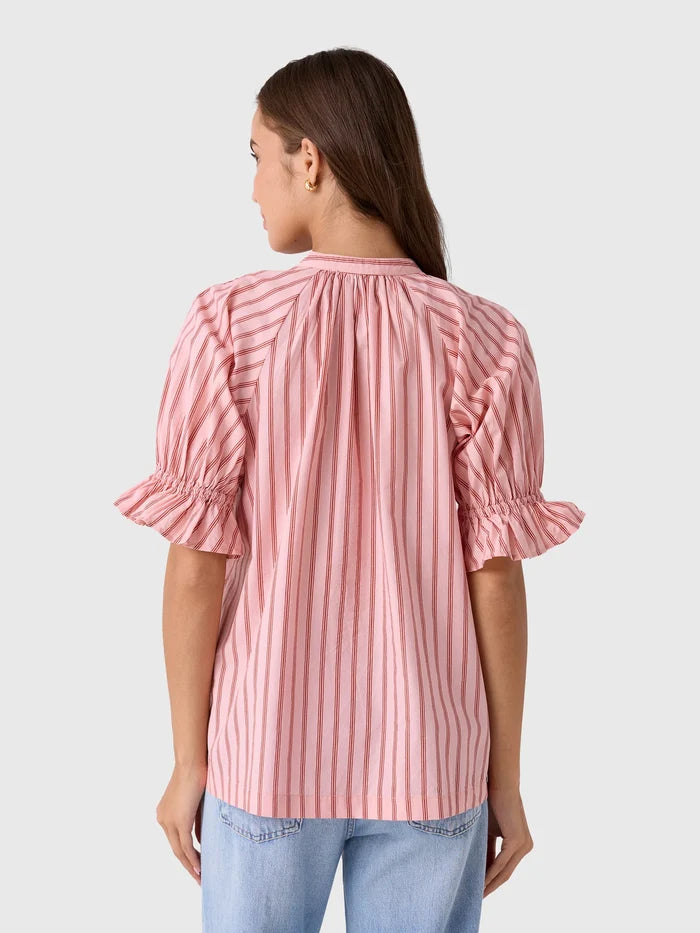 Es2893 3D Flower Blouse