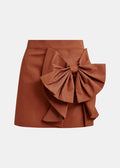 Esjoy Brown Bow Mini Skirt