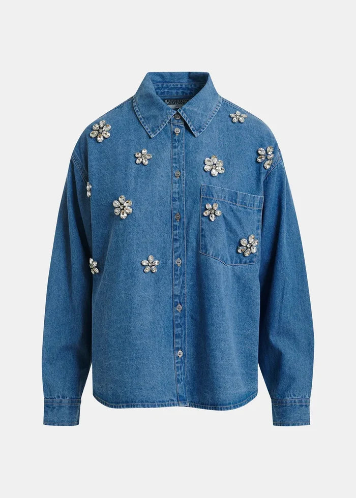 Eskonn Embellished Denim Shirt