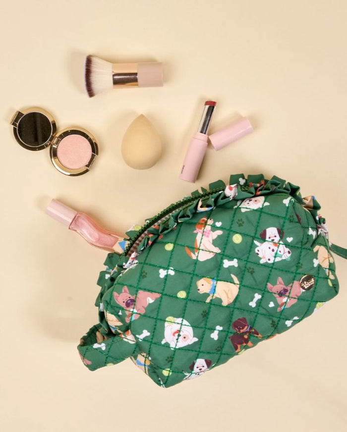 ESSENTIALS QUILTED COSMETIC POUCH