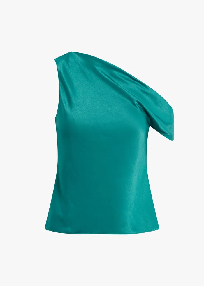 Fa1627 Teal Off Shoulder Top