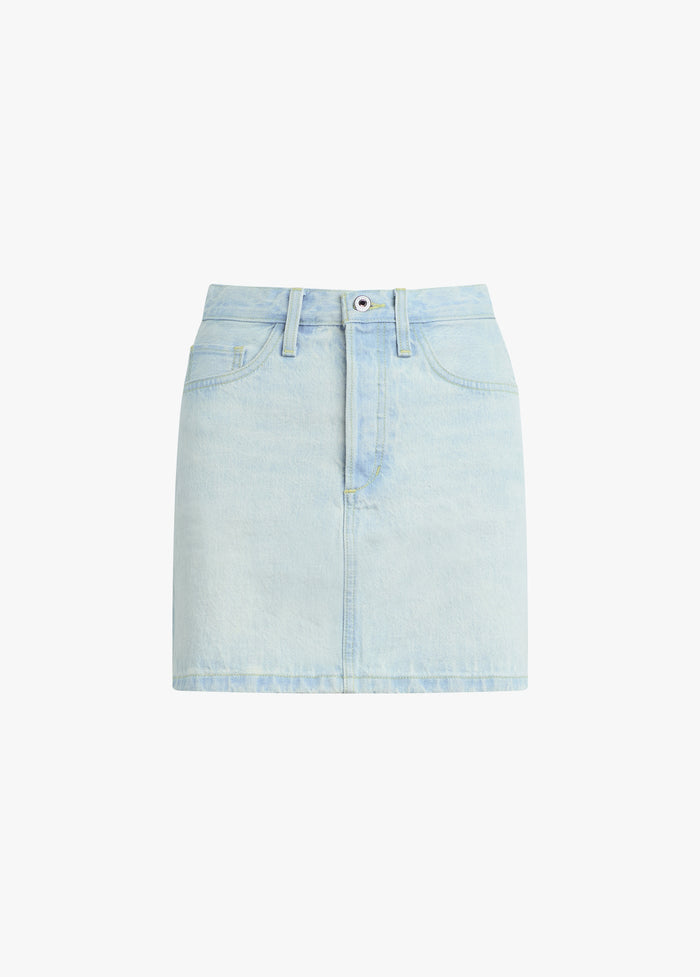 Fa2005 Light Wash Denim Skirt